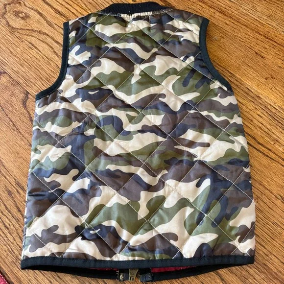 7 For All Mankind Vest 24M Quilted Camouflage Sleeveless Jacket Toddler NWOT - Picture 5 of 5